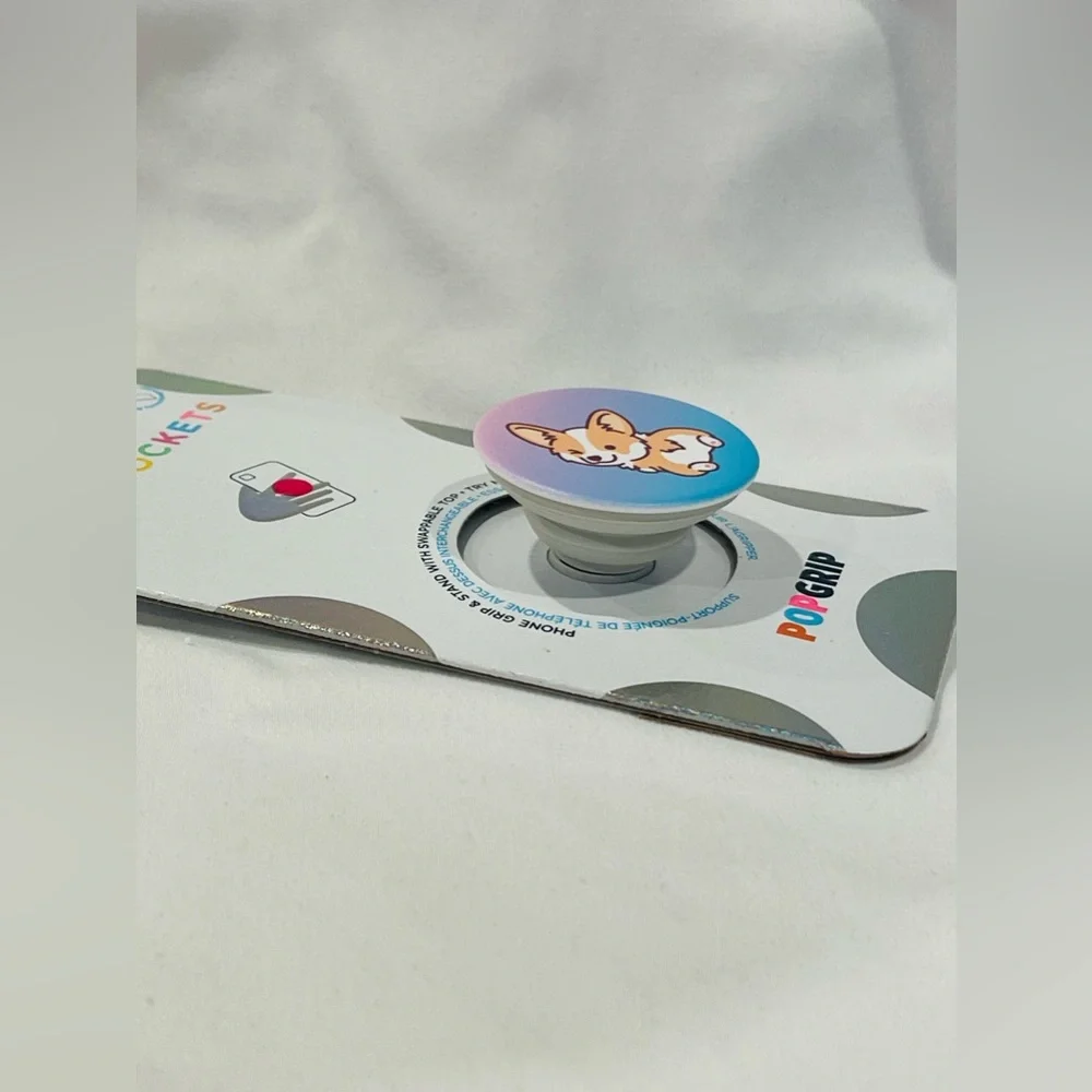 PopSockets Genuine Corgi PopGrip Phone Stand - Blue and purple gradient